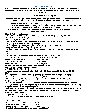 Đề luyện thi học sinh giỏi tỉnh môn Hóa học Lớp 11 - Đề số 4 (Có đáp án)